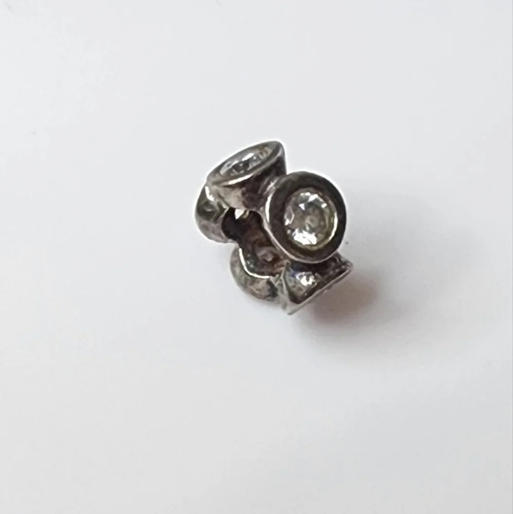 PANDORA LIGHTS CLEAR CZ SPACER 925 ALE STERLING SILVER SPACER CHARM - Picture 7 of 7